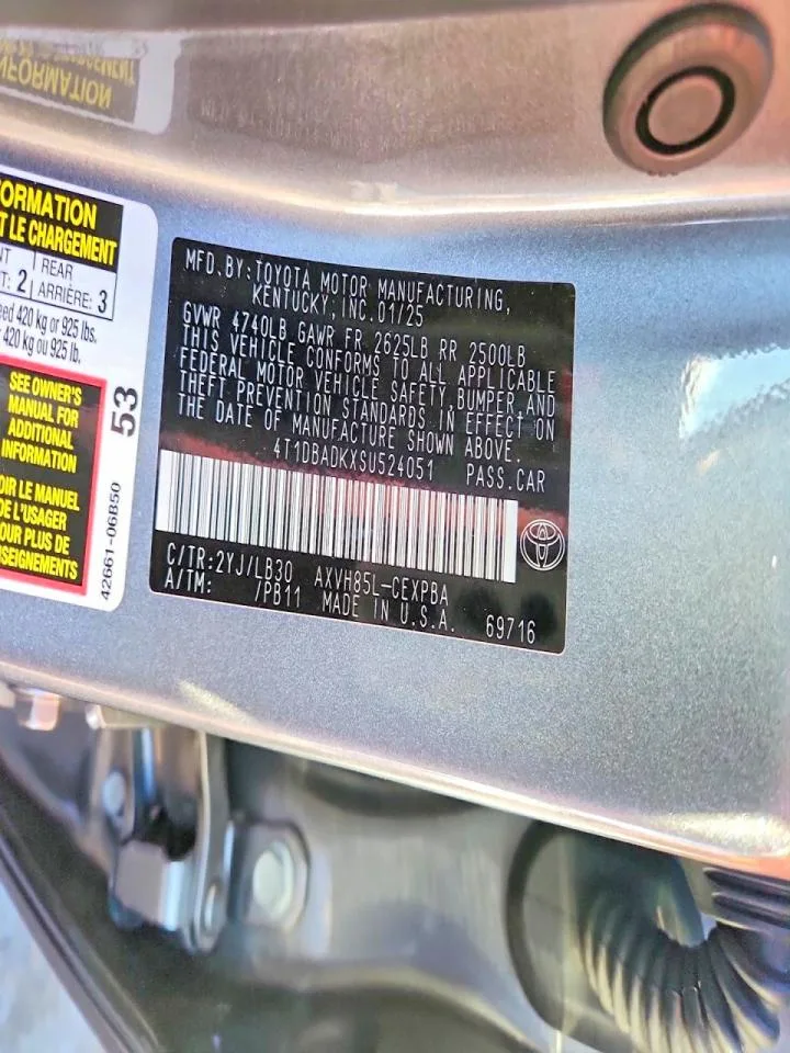 4T1DBADKXSU524051 — 2025 TOYOTA CAMRY photo 12