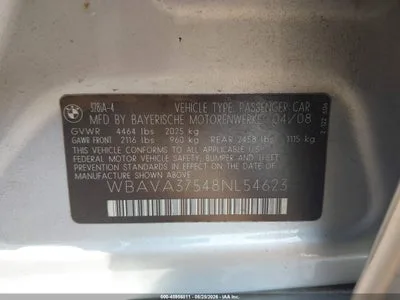 WBAVA37548NL54623 — 2008 BMW 328I photo 9