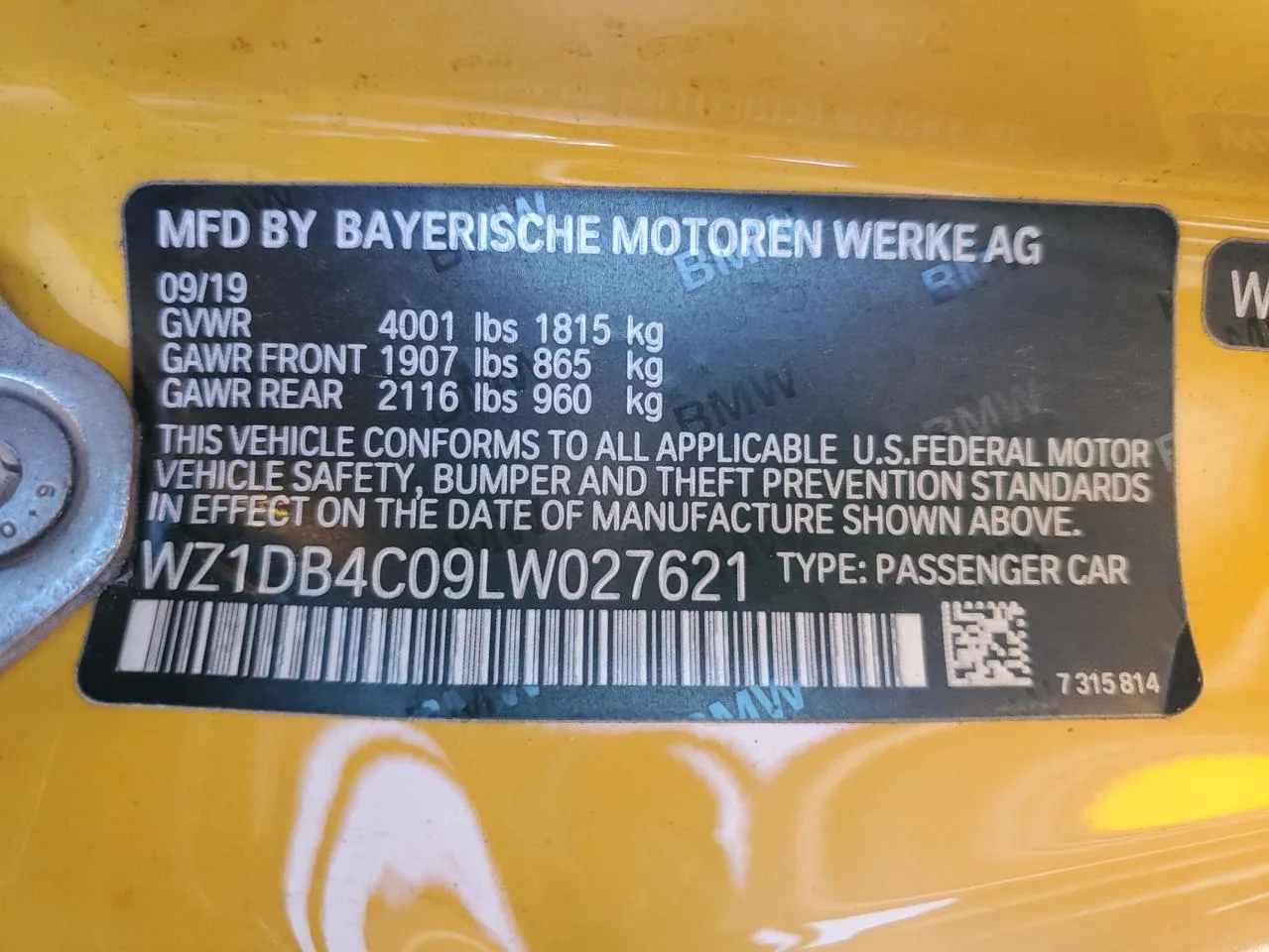 WZ1DB4C09LW027621 — 2020 TOYOTA Supra photo 2
