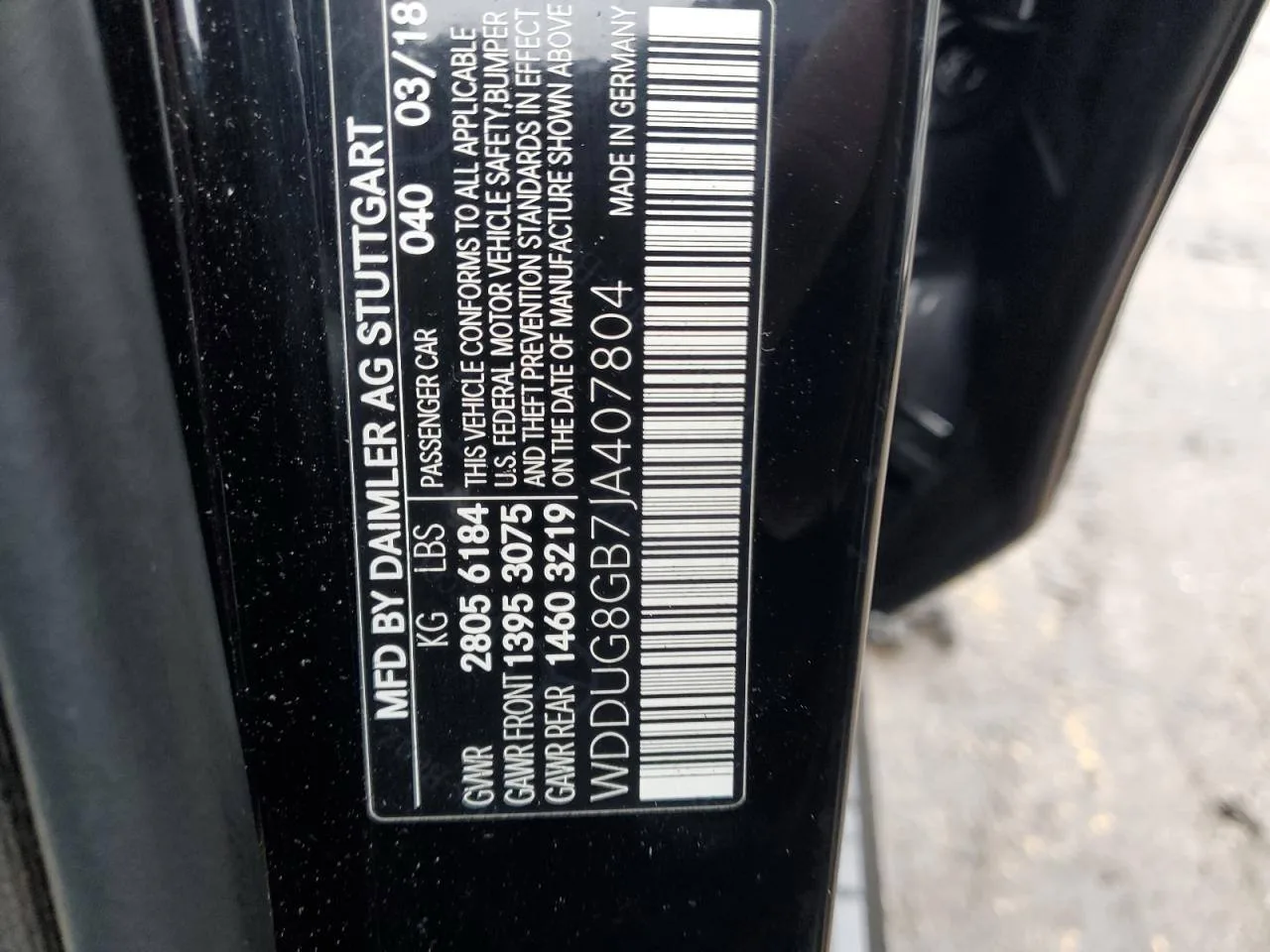 WDDUG8GB7JA407804 — 2018 MERCEDES-BENZ S-Class photo 5