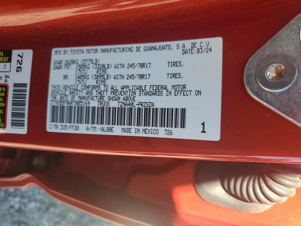 3TYKB5FN6RT005169 — 2024 TOYOTA Tacoma photo 6