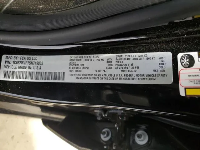 1C6SRFJP7SN749033 — 2025 RAM 1500 photo 12