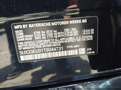 5UX33EU01T9044731 — 2026 BMW X5 photo 9