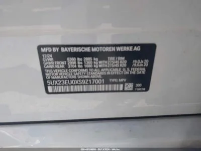 5UX23EU0XS9Z17001 — 2025 BMW X5 photo 9
