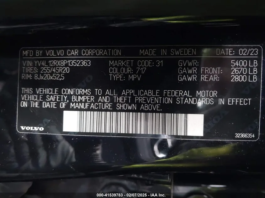 YV4L12RX8P1352363 — 2023 VOLVO XC60 photo 13