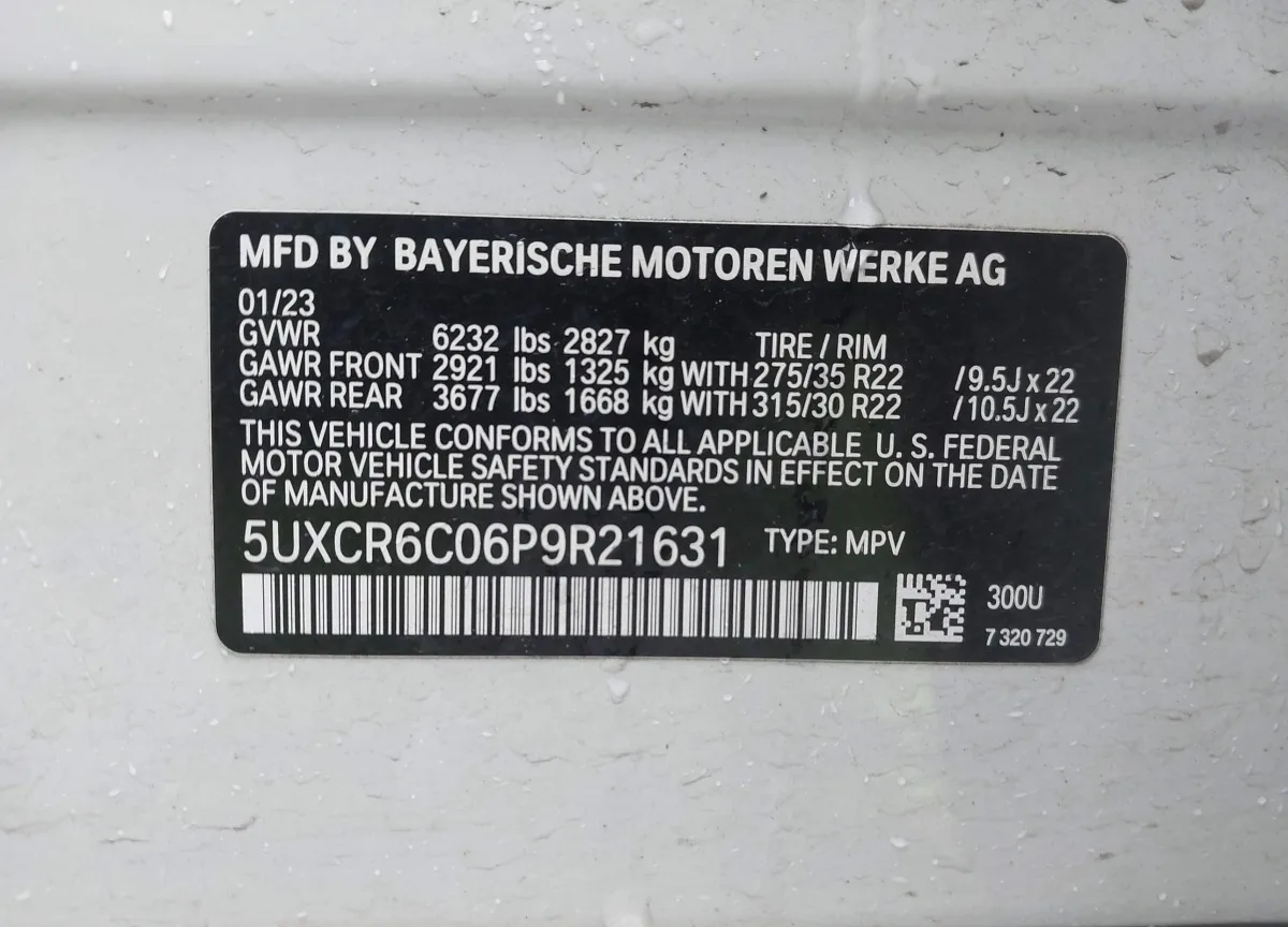 5UXCR6C06P9R21631 — 2023 BMW X5 photo 9