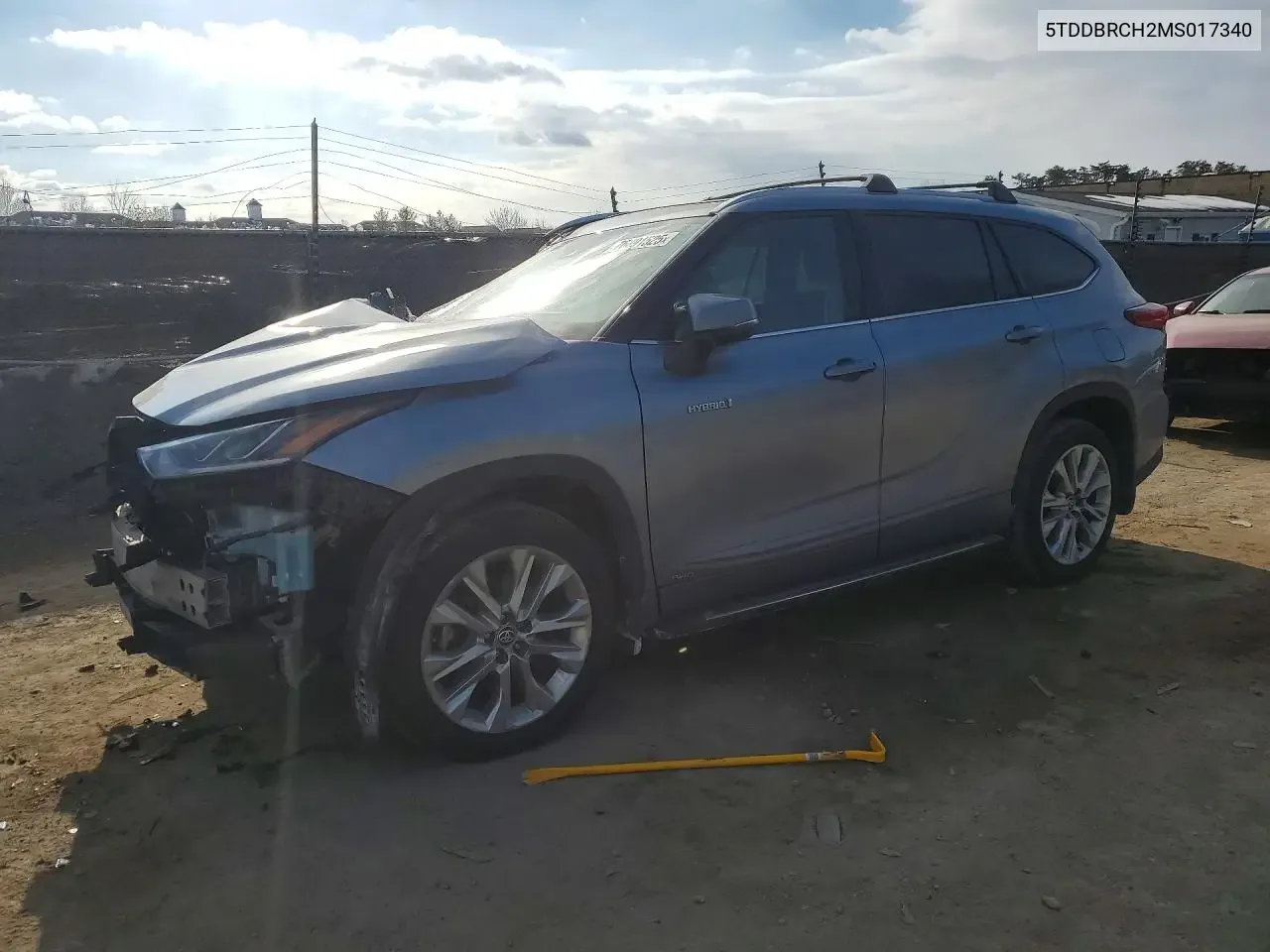 5TDDBRCH2MS017340 — 2021 TOYOTA HIGHLANDER photo 2