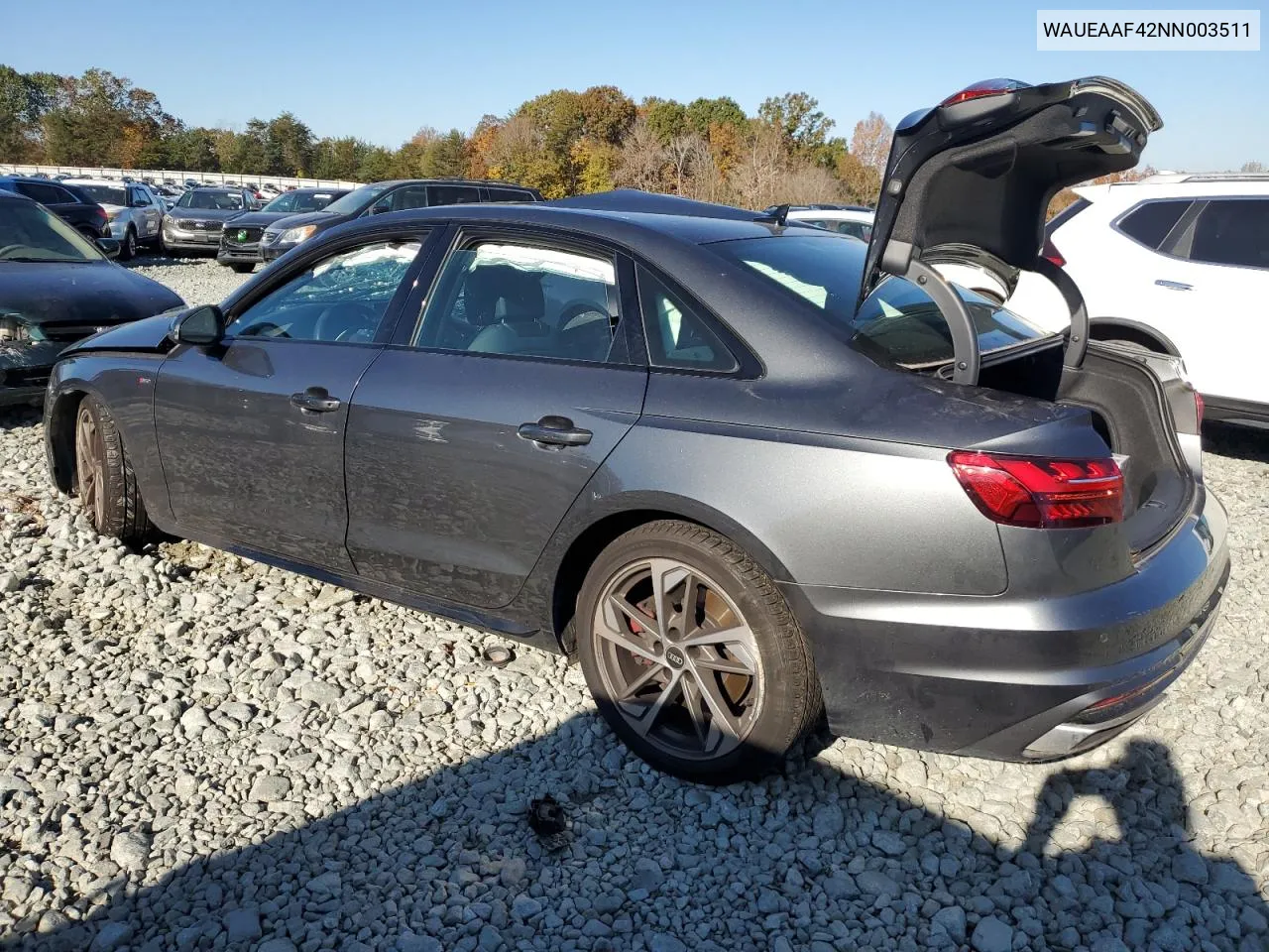 Photo 3 of vehicle VIN WAUEAAF42NN003511